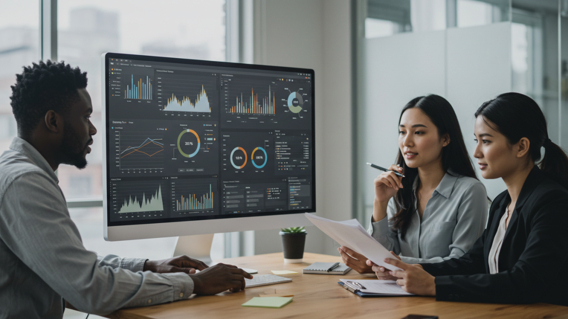 finance employees at work