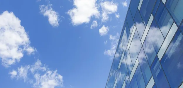 skyscraper and clouds