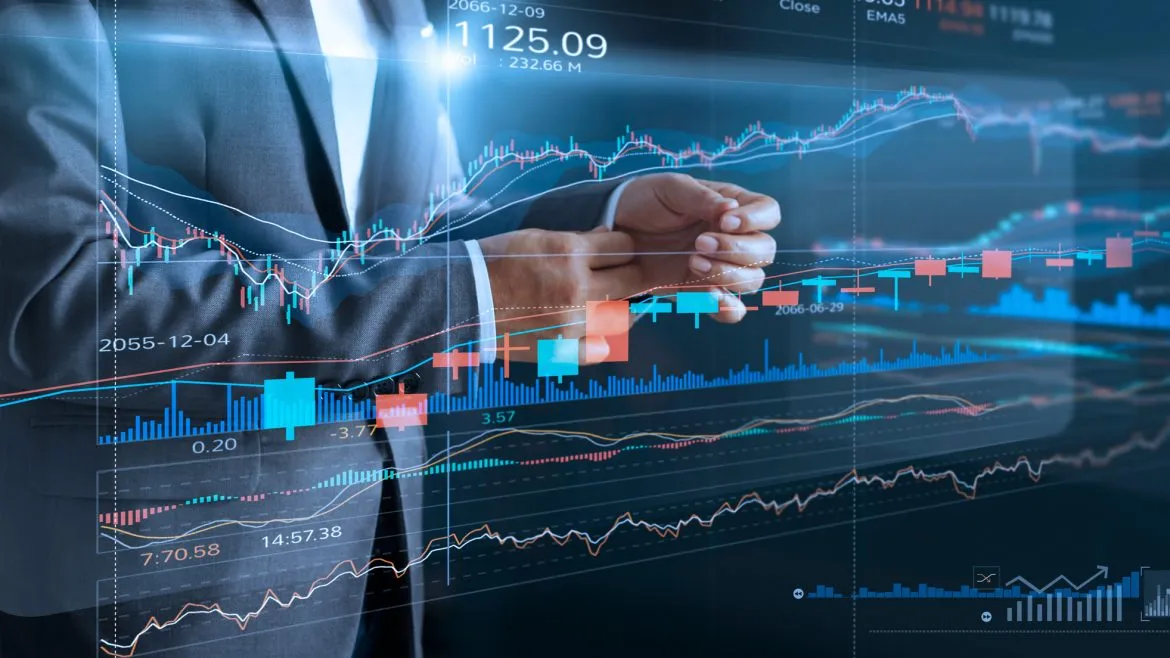 businessman with virtual screen