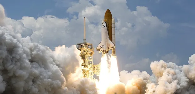 rocket ship launching