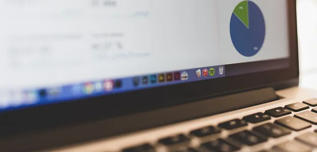 Partial laptop screen