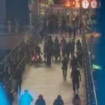 people walking in vegas